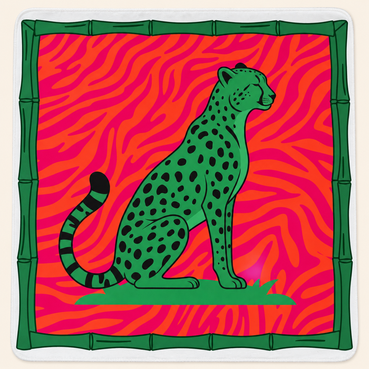 Jade Leopard mahjong mat