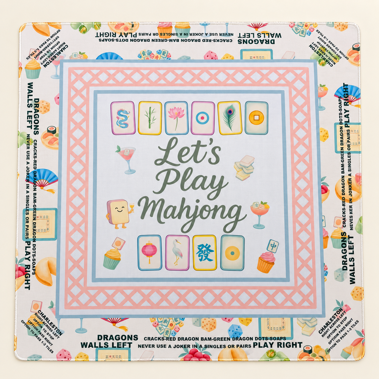Let’s Play mahjong mat